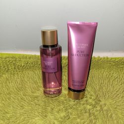 Victoria Secret Lotion 8.oz And Mist 8.4oz Pure Seduction ( Juiced Plum, crushed Freesia,bold & Playful)