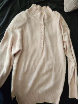 Karen Scott, Light Pink, Size Med, Silk/rabbit Fur
