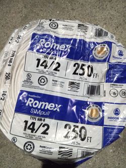 Southwire Romex SIMpull Type NM-B (14/2 ) 250-foot indoor electrical cable.