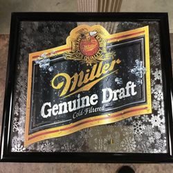 Miller Genuine Draft Framed Mirror 