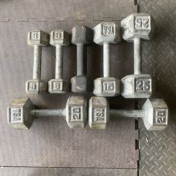 8lb, 15lb, 25lb Dumbbells 