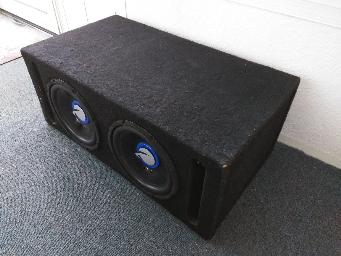 Pair of P. A. 10" Subwoofers and Box Combo