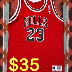 Vintage Champion Michael Jordan #23 Chicago Bulls Jersey Boys/Youth XL 18-20