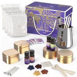 DIY Candle Making Kit Gold - Complete Supplies Set to Make Your Own Candles