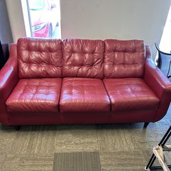 3 Seater Red Sofa