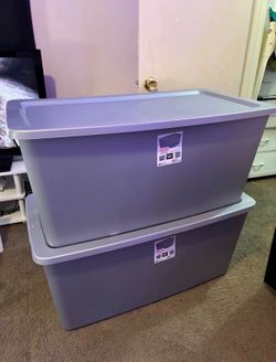 Plastic storage bins