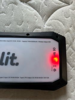 Lit solar power bank portable charger