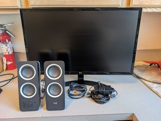 27" LG IPS 1080p Monitor plus Logitech Computer Speaker