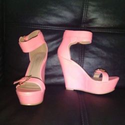 Pink Pearl Platform Heels