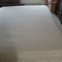 Queen bed frame with mattress