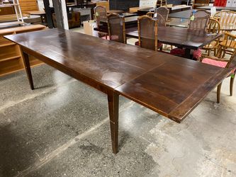 METROPOLIS Solid Wood Dark Brown Extension Table