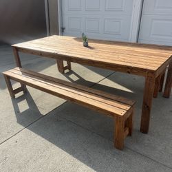 - 8ft Outdoor Dining Table + 2 Benches - Made to Order