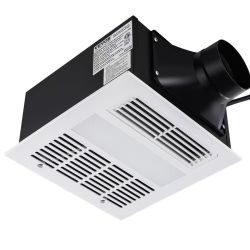 329& Bathroom Exhaust Fan, 1500W Heating, 110 CFM High-Efficiency Ventilation, 1.5sones Low Noise Operation, Energy-Saving Bathroom Ceiling Fan, For V