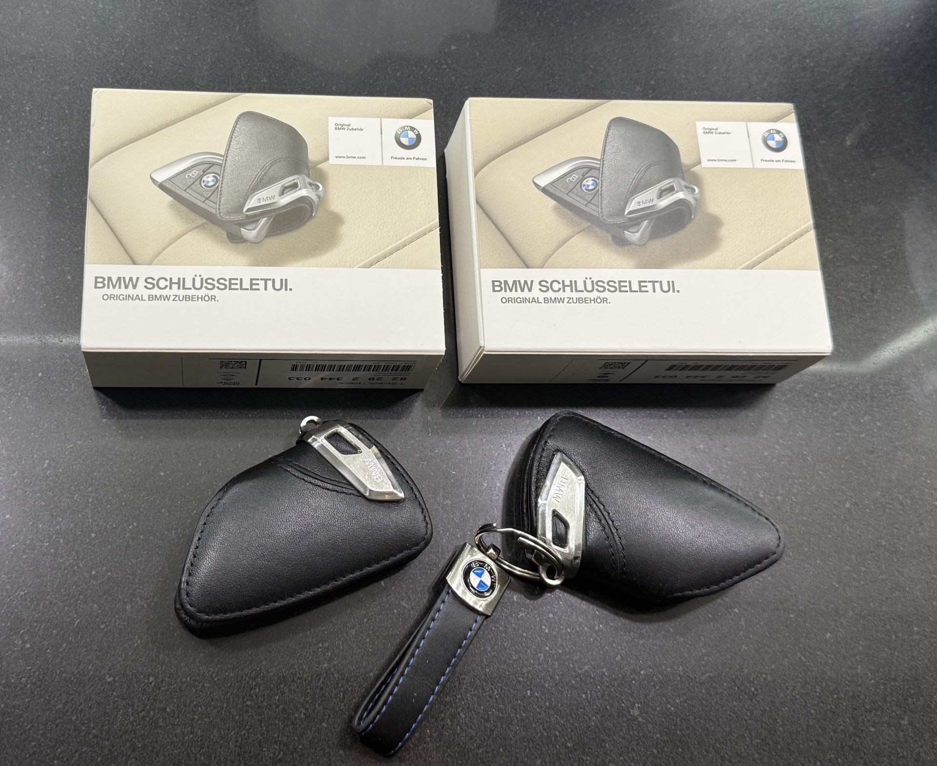 BMW Leather FOB Covers Original Set 