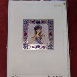 Papyrus Bella Pilar Numbered Jeweled Handmade One Of A Kind Card