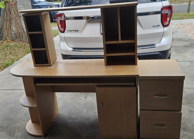 Desk With Filing Cabinet
