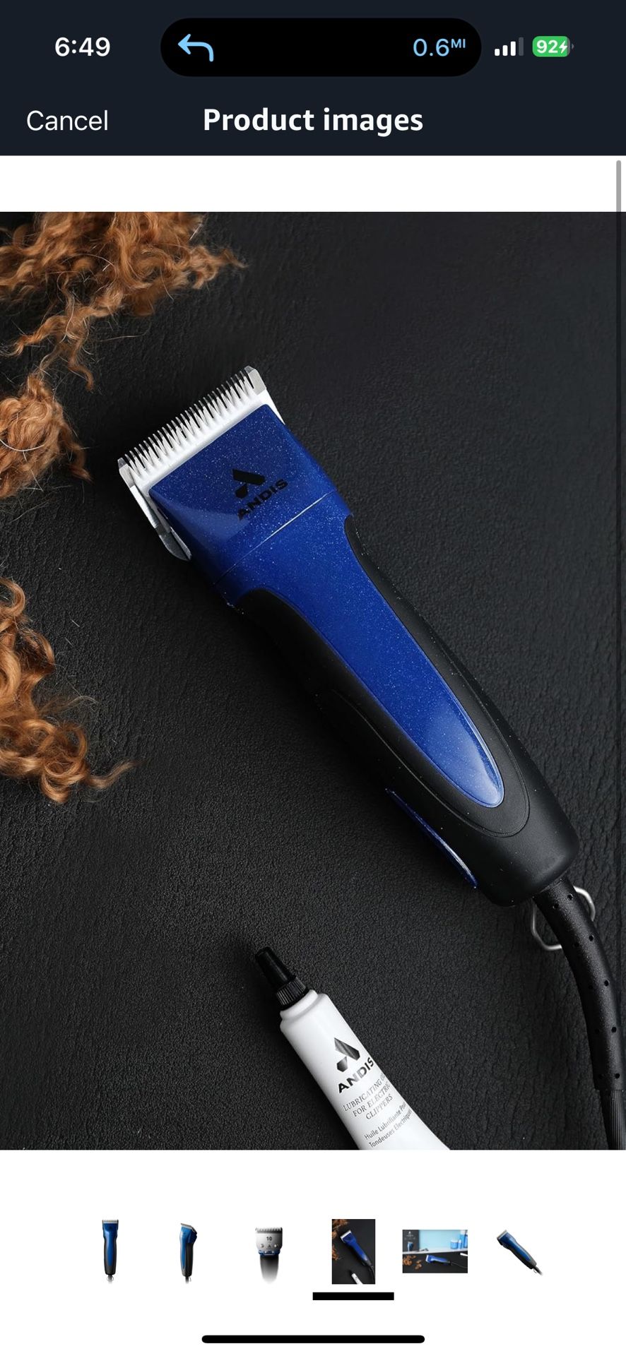 Andis Excel Professional 5-Speed Detachable Blade Clipper Kit 