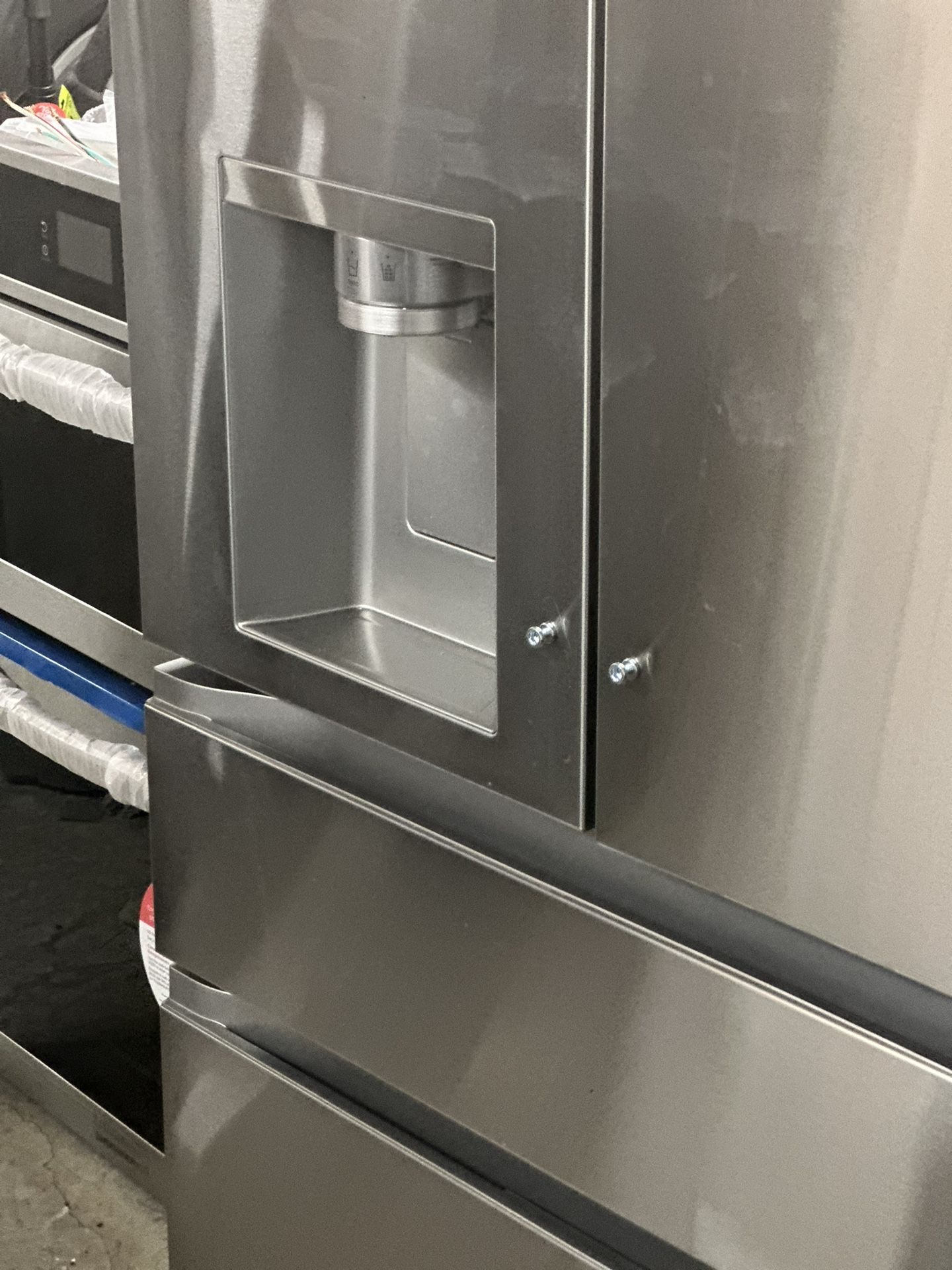 Brand New Cafa Fridge Stainless Steel Water Ice In The Door 