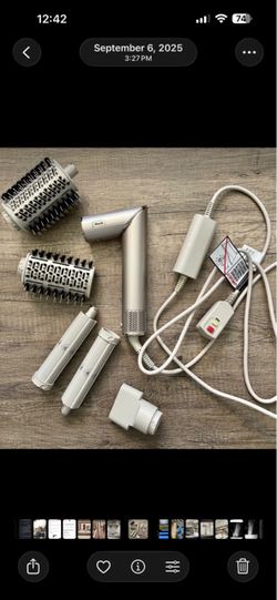Shark HD430 FlexStyle Air Styling & Drying System, Powerful Hair Dryer Brush & Multi-Styler With Auto-Wrap Curlers, Paddle Brush, Oval Brush, Concentr