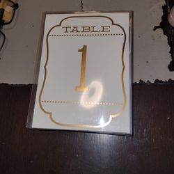 Table Place Card Numbers 