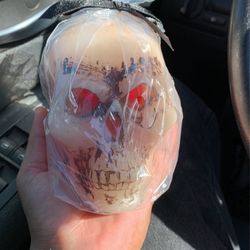 Bleeding Skull Candle For Halloween