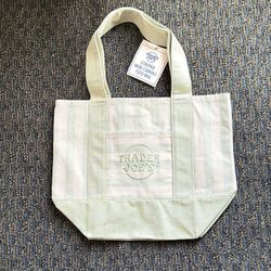 TRADER JOE’S Mini Tote Stripe Green