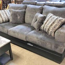 ••ASK DISCOUNT COUPON🍬 sofa Couch Loveseat  Sectional sleeper recliner daybed futon ■mlngar Smoke Gray Living Room Set 