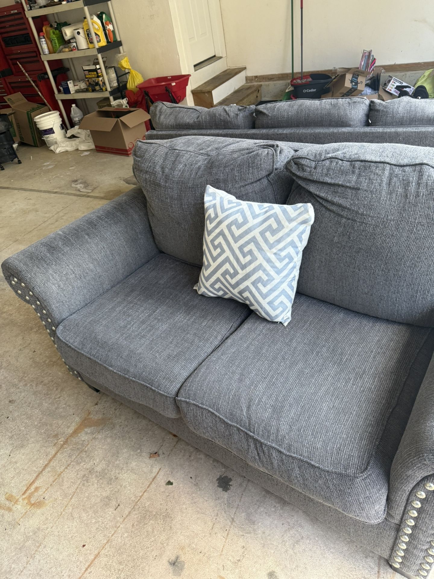 Loveseat and sofa set- Gray