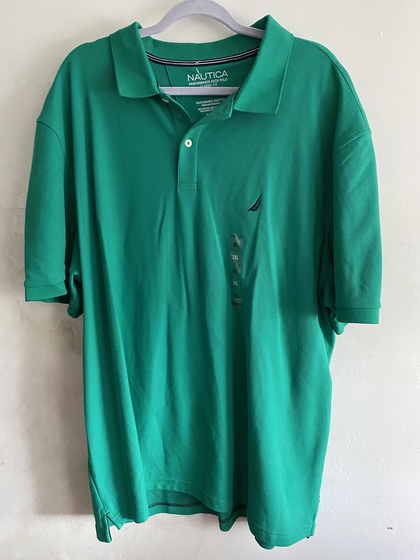 Nautica Three Xl New Tag Green Polo