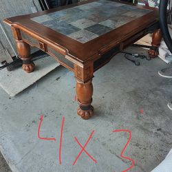 Wooden Coffee/Tile Table