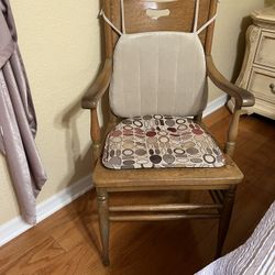 Old Antique Oak Wooden Chair 