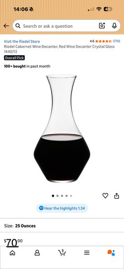 Riedel Decanters Crystal Glass