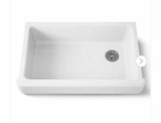 Whitehaven Farmhouse Apron Front Self-Trimming Cast Iron 36 in. Single Bowl Kitchen Sink in White