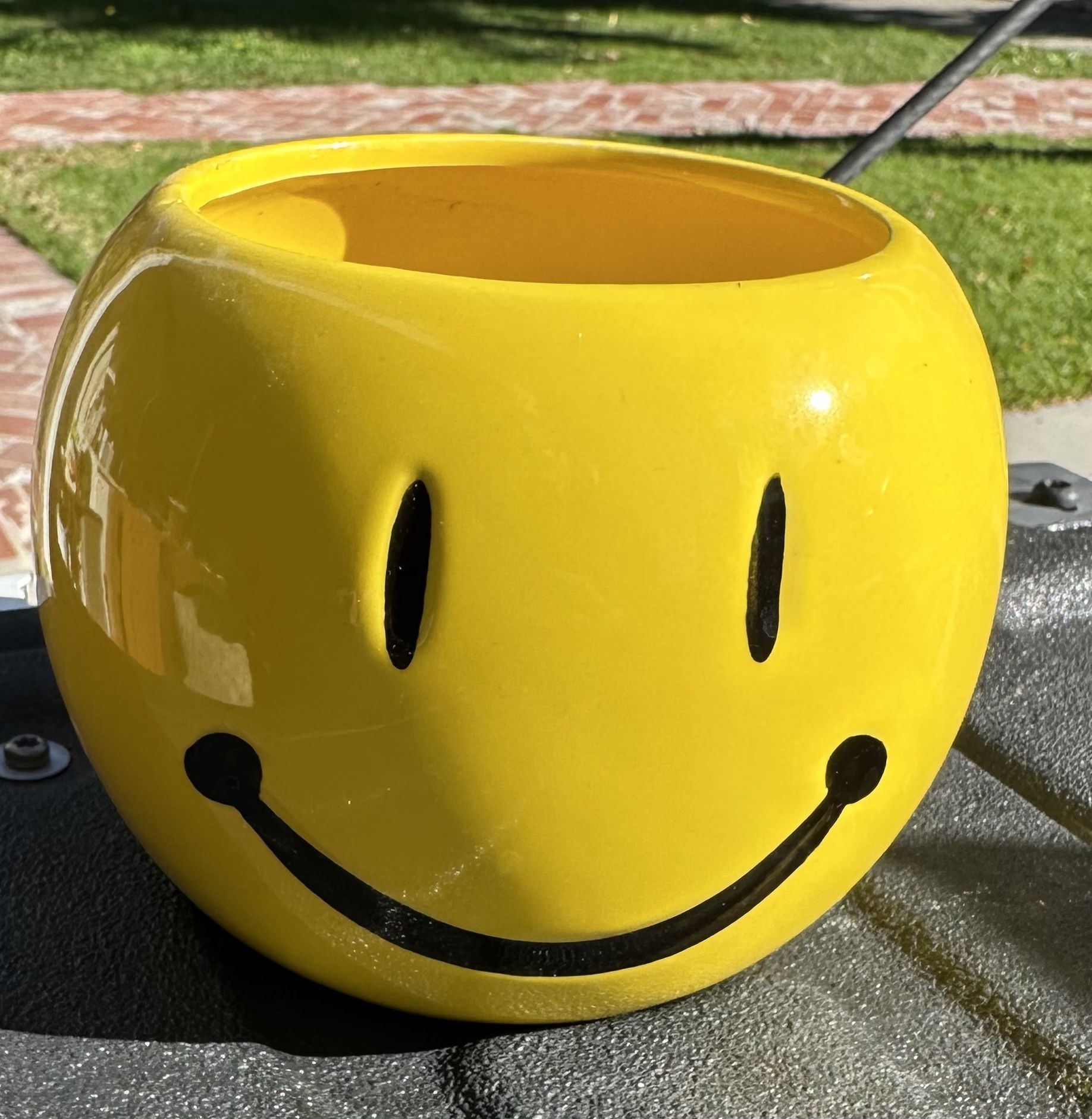 Happy Face Ceramic Flower Pot Planter 