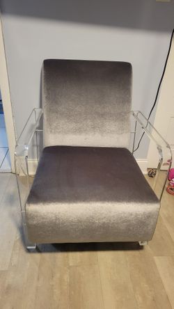 Gray Couch With Clear Handles