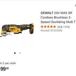 Dewalt XR 20 V Multitool Tool-only Brand New 