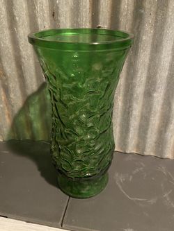 Green Hoosier Glass Vase