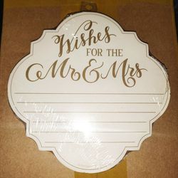 Studio His & Hers Advice Notepad Wishes For The Mr & Mrs wedding decoration decor newlywed advice