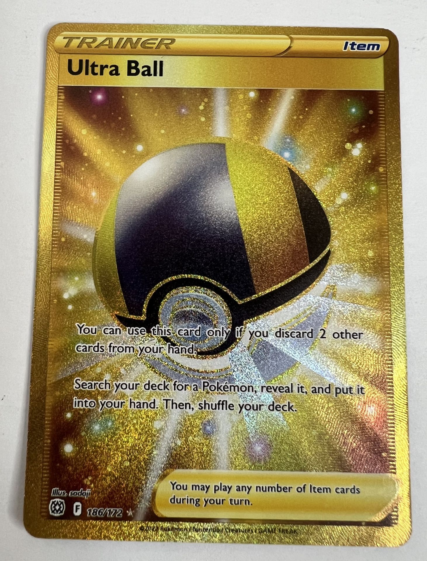 Pokemon Brilliant Stars Ultra Ball Secret Rare Card #186/172
