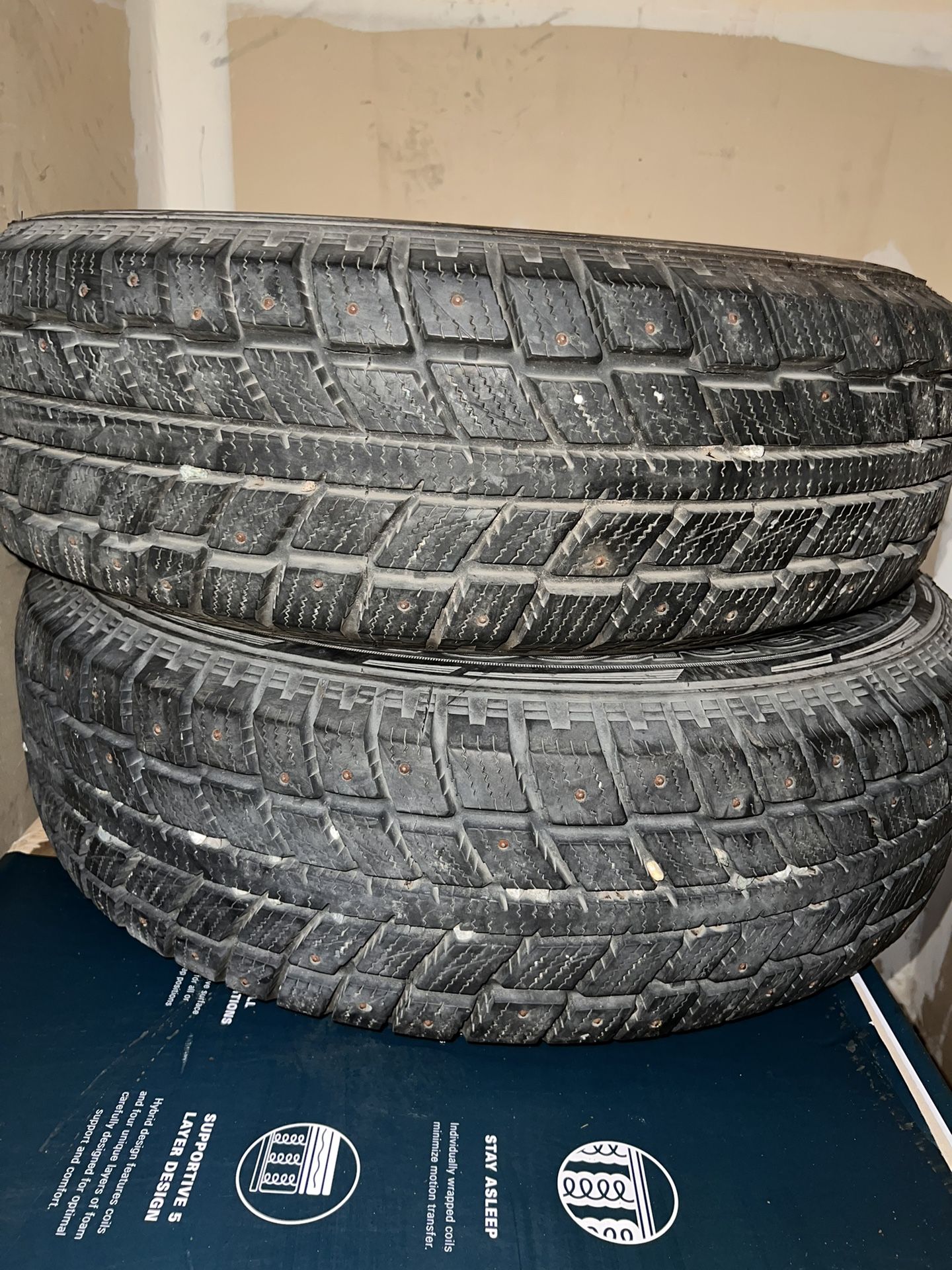 Two Studded Winter Tires 215/70r/16