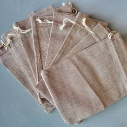 NEW 8 Reusable Canvas Gift Bags