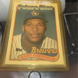 Gar Sheffield Baseball Card Topp 1989