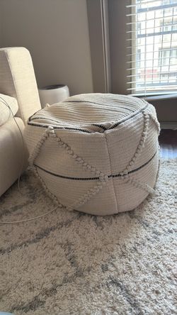Boho pouf.