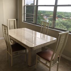 Dining Set  (Table + Chairs + Credenza)