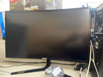 Samsung Curved Monitor with Stand has damage top right corner selling as is cheap