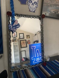 Dodgers Mancave Mirror  3x5