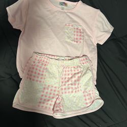 Girls Shirt And Shorts Pj Set Sz 10
