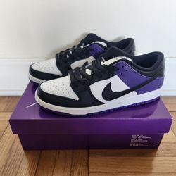 NEW - Nike SB Dunk Low Court Purple, Size 9M