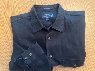 Paul Fredrick Men's Linen Dress Shirt Large