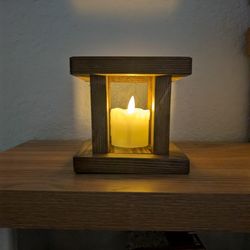 Handcrafted Candle Holder With Light